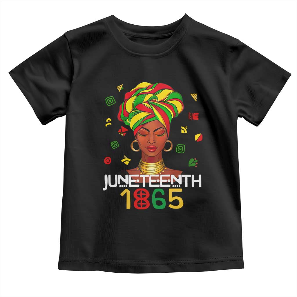 Melanin Queen Toddler T Shirt 1865 Juneteenth Celebrate African American Freedom Day TS01 Black Print Your Wear