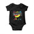 Juneteenth 1865 Baby Onesie Blackity Heartbeat TS01 Black Print Your Wear