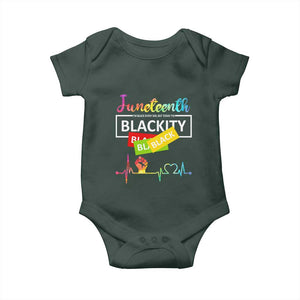 Juneteenth 1865 Baby Onesie Blackity Heartbeat TS01 Print Your Wear