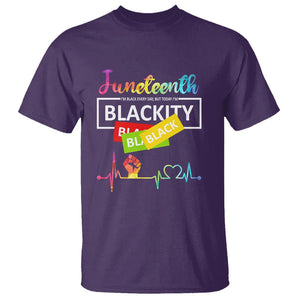 Juneteenth T Shirt Blackity Heartbeat TS01 Purple Printyourwear