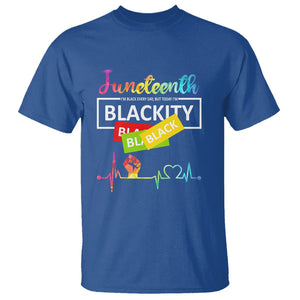 Juneteenth T Shirt Blackity Heartbeat TS01 Royal Blue Printyourwear