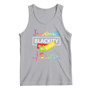 Juneteenth 1865 Tank Top Blackity Heartbeat TS01 Athletic Heather Print Your Wear