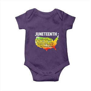 Black History Baby Onesie With African Map Juneteenth Celebration TS01 Purple Print Your Wear