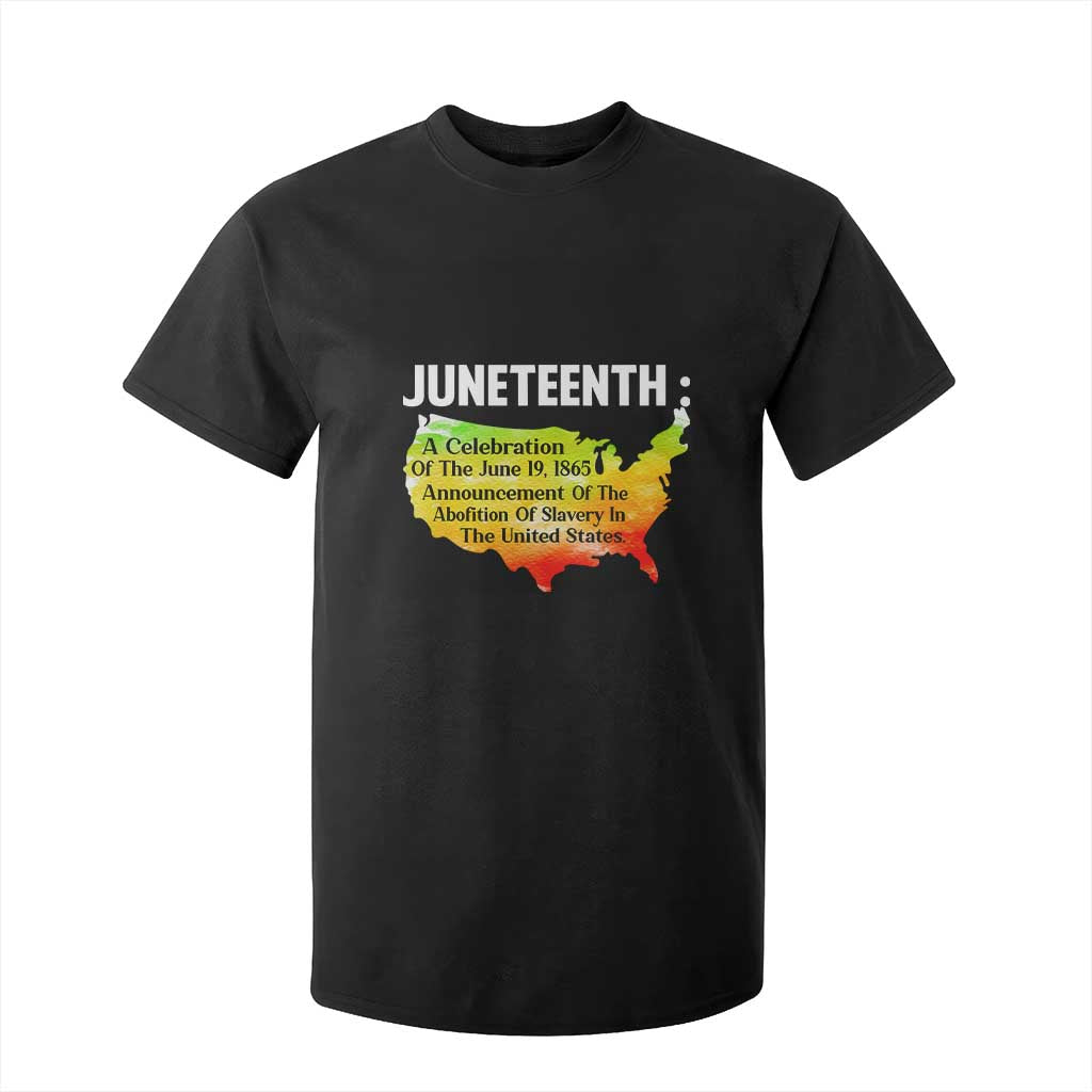 Black History T Shirt For Kid With African Map Juneteenth Celebration TS01 Black Print Your Wear
