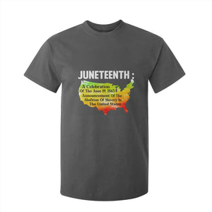 Black History T Shirt For Kid With African Map Juneteenth Celebration TS01 Dark Heather Print Your Wear