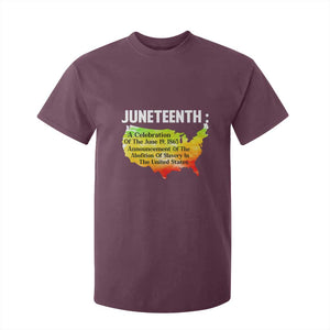Black History T Shirt For Kid With African Map Juneteenth Celebration TS01 Maroon Print Your Wear