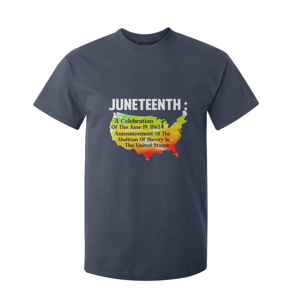 Black History T Shirt For Kid With African Map Juneteenth Celebration TS01 Navy Print Your Wear