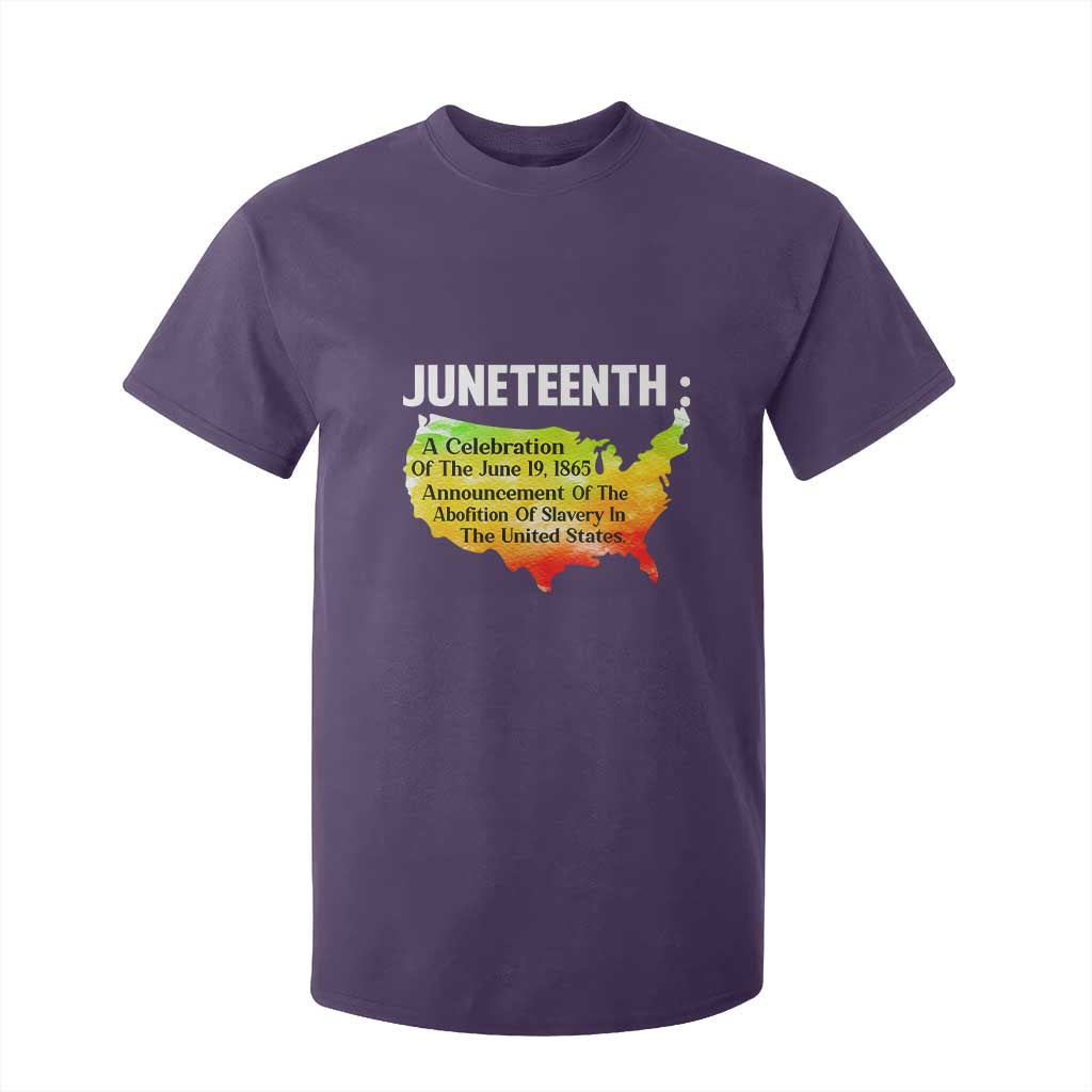 Black History T Shirt For Kid With African Map Juneteenth Celebration TS01 Purple Print Your Wear