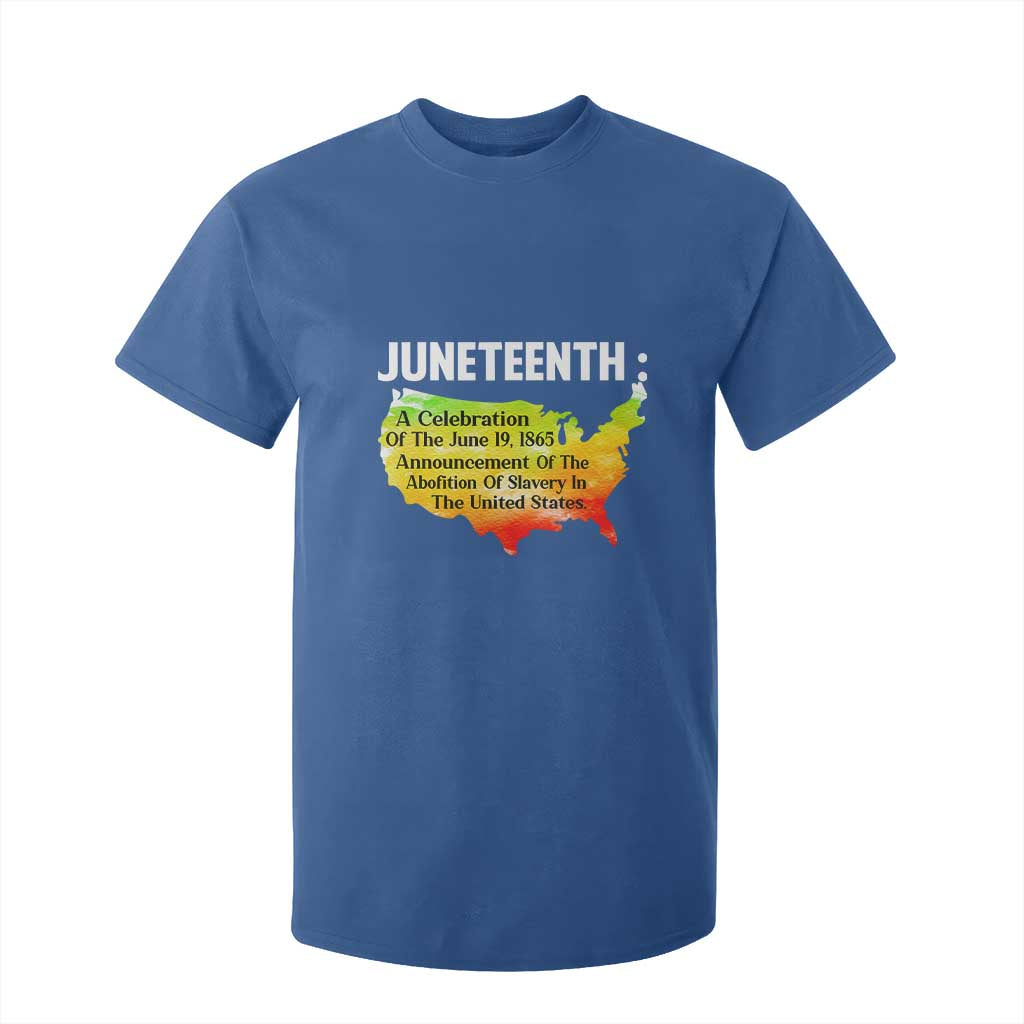 Black History T Shirt For Kid With African Map Juneteenth Celebration TS01 Royal Blue Print Your Wear