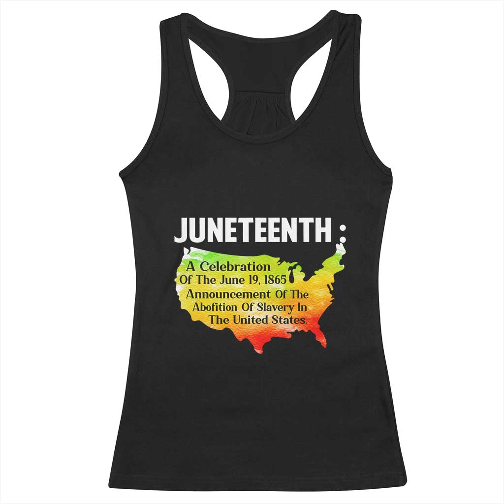 Black History Racerback Tank Top With African Map Juneteenth Celebration TS01 Black Print Your Wear
