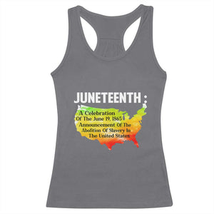 Black History Racerback Tank Top With African Map Juneteenth Celebration TS01 Charcoal Print Your Wear