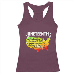 Black History Racerback Tank Top With African Map Juneteenth Celebration TS01 Maroon Print Your Wear