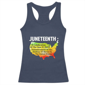 Black History Racerback Tank Top With African Map Juneteenth Celebration TS01 Navy Print Your Wear