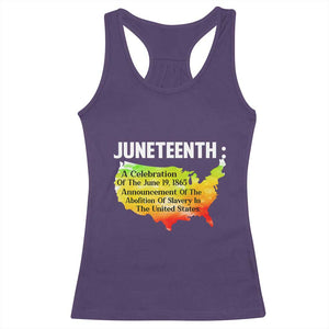 Black History Racerback Tank Top With African Map Juneteenth Celebration TS01 Purple Print Your Wear