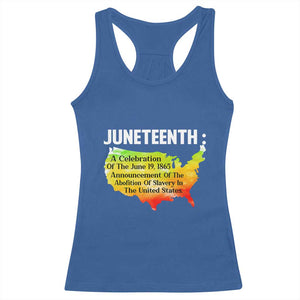 Black History Racerback Tank Top With African Map Juneteenth Celebration TS01 Royal Blue Print Your Wear
