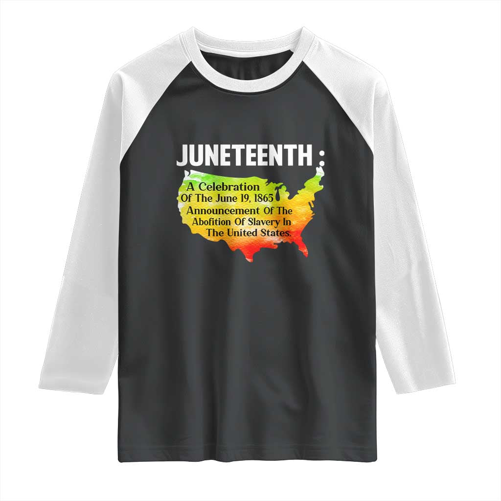 Black History Raglan Shirt With African Map Juneteenth Celebration TS01 Black White Print Your Wear