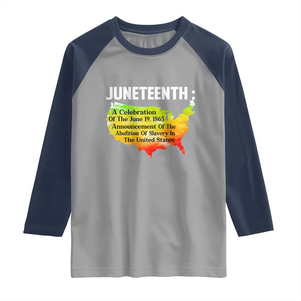 Black History Raglan Shirt With African Map Juneteenth Celebration TS01 Sport Gray Navy Print Your Wear