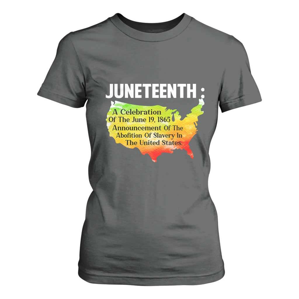 Black History T Shirt For Women With African Map Juneteenth Celebration TS01 Dark Heather Print Your Wear