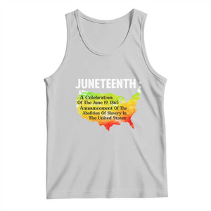 Black History Tank Top With African Map Juneteenth Celebration TS01 Ash Print Your Wear
