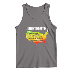 Black History Tank Top With African Map Juneteenth Celebration TS01 Deep Heather Print Your Wear