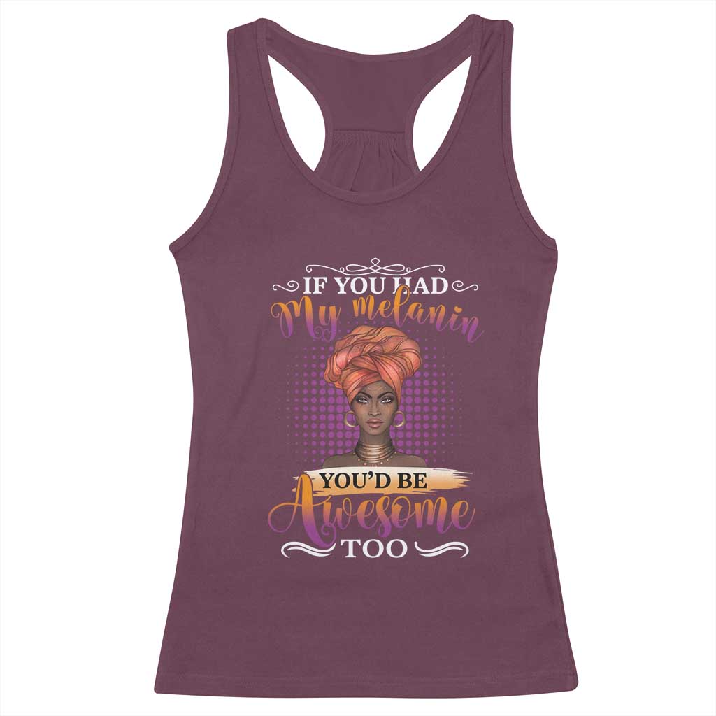 Juneteenth Pride Racerback Tank Top You'd Be Awesome Black History Month TS01 Maroon Print Your Wear