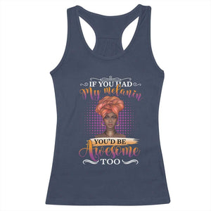 Juneteenth Pride Racerback Tank Top You'd Be Awesome Black History Month TS01 Navy Print Your Wear