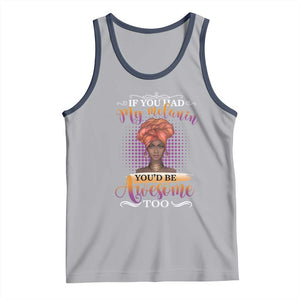 Juneteenth Pride Tank Top You'd Be Awesome Black History Month TS01 Athletic Heather Navy Print Your Wear