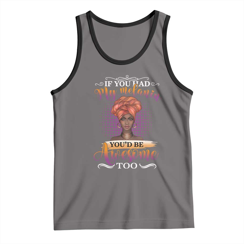 Juneteenth Pride Tank Top You'd Be Awesome Black History Month TS01 Deep Heather Black Print Your Wear