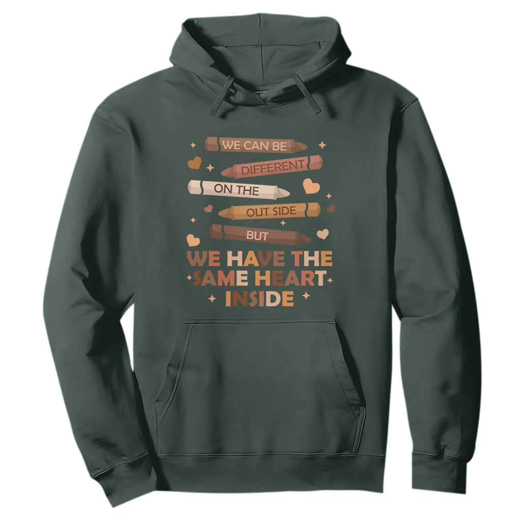 Same Heart Black History Month African American Hoodie For Teacher TS01 Dark Forest Green Printyourwear