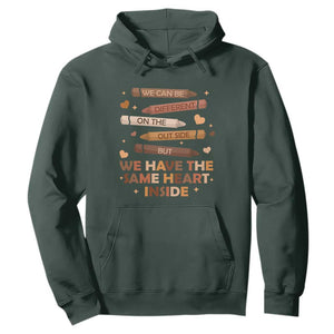 Same Heart Black History Month African American Hoodie For Teacher TS01 Dark Forest Green Printyourwear