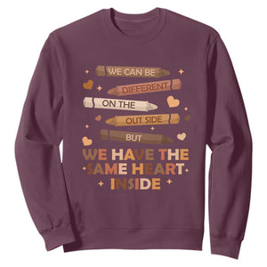 Same Heart Black History Month African American Sweatshirt For Teacher TS01 Maroon Printyourwear