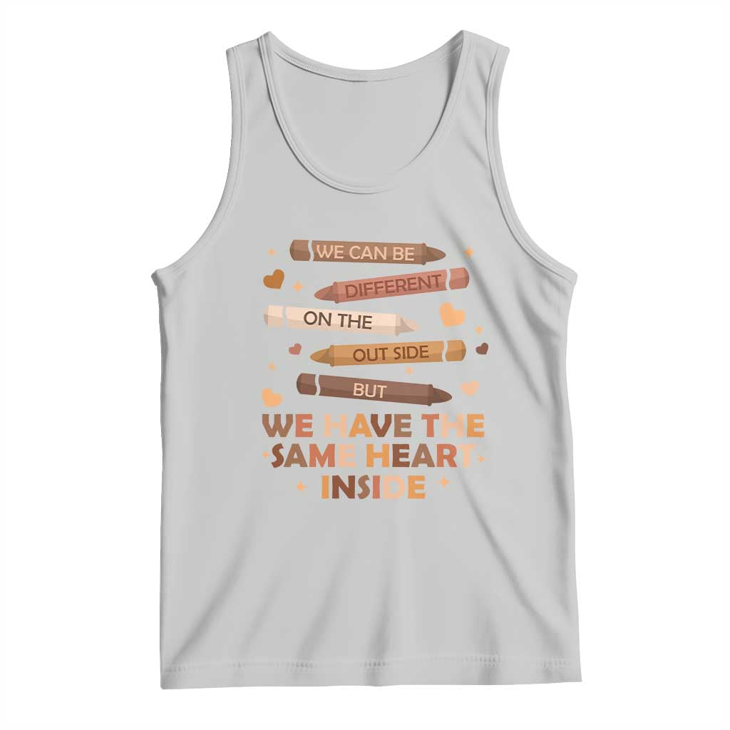 Black Pride Teaching Tank Top For Teacher We Have The Same Heart Inside BHM African American TS01 Ash Print Your Wear
