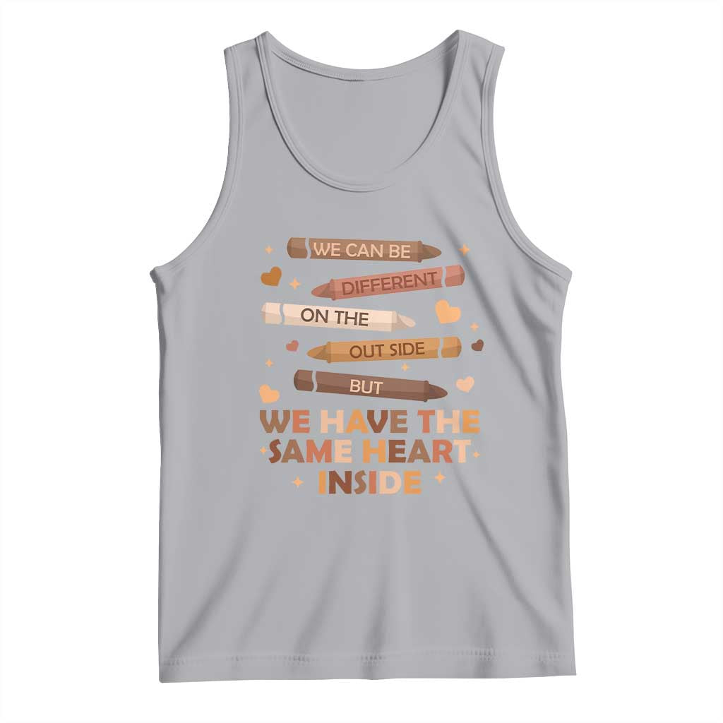 Black Pride Teaching Tank Top For Teacher We Have The Same Heart Inside BHM African American TS01 Athletic Heather Print Your Wear