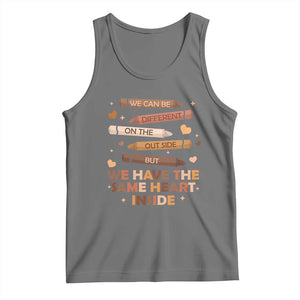 Black Pride Teaching Tank Top For Teacher We Have The Same Heart Inside BHM African American TS01 Black Heather Print Your Wear