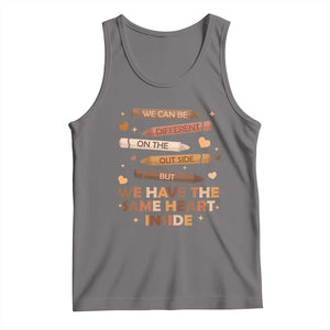 Black Pride Teaching Tank Top For Teacher We Have The Same Heart Inside BHM African American TS01 Deep Heather Print Your Wear