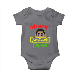 Mommy's Juneteenth Prince Baby Onesie Black Boy TS01 Charcoal Print Your Wear