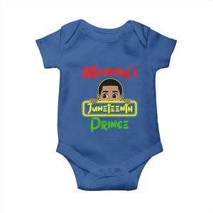 Mommy's Juneteenth Prince Baby Onesie Black Boy TS01 Royal Blue Print Your Wear
