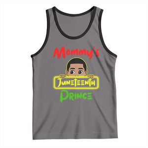 Mommy's Juneteenth Prince Tank Top Black Boy TS01 Deep Heather Black Print Your Wear