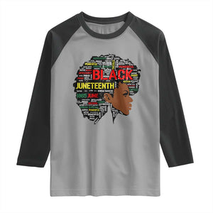 Black Heritage Pride Raglan Shirt For Melanin Black Women Natural Hair Afro Word Art TS01 Sport Gray Black Print Your Wear