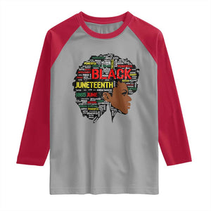 Black Heritage Pride Raglan Shirt For Melanin Black Women Natural Hair Afro Word Art TS01 Sport Gray Red Print Your Wear