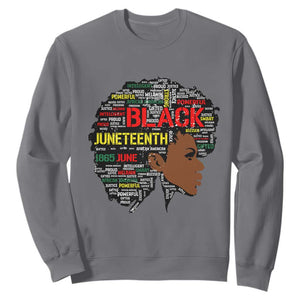 Black Heritage Sweatshirt For Melanin Black Women Natural Hair Afro Word Art TS01 Charcoal Printyourwear