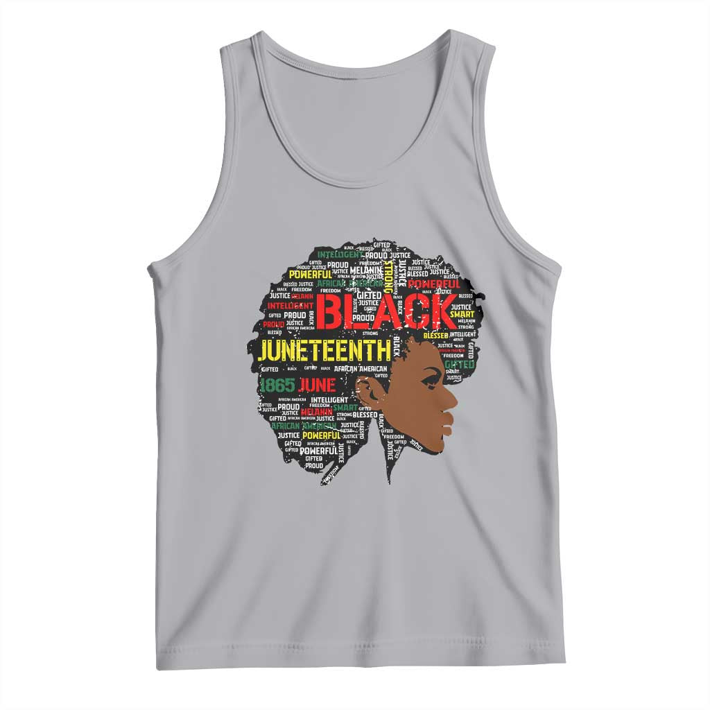 Black Heritage Pride Tank Top For Melanin Black Women Natural Hair Afro Word Art TS01 Athletic Heather Print Your Wear