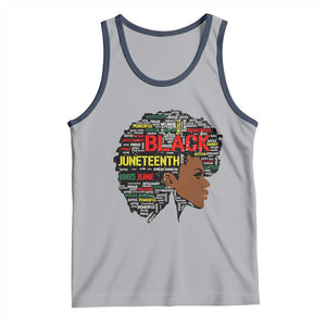 Black Heritage Pride Tank Top For Melanin Black Women Natural Hair Afro Word Art TS01 Athletic Heather Navy Print Your Wear