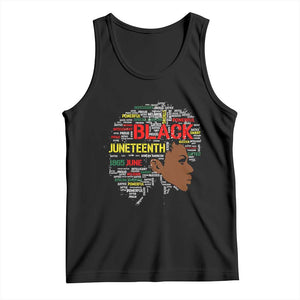 Black Heritage Pride Tank Top For Melanin Black Women Natural Hair Afro Word Art TS01 Black Print Your Wear