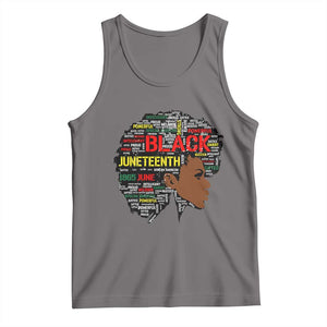 Black Heritage Pride Tank Top For Melanin Black Women Natural Hair Afro Word Art TS01 Deep Heather Print Your Wear