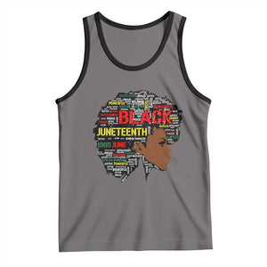 Black Heritage Pride Tank Top For Melanin Black Women Natural Hair Afro Word Art TS01 Deep Heather Black Print Your Wear