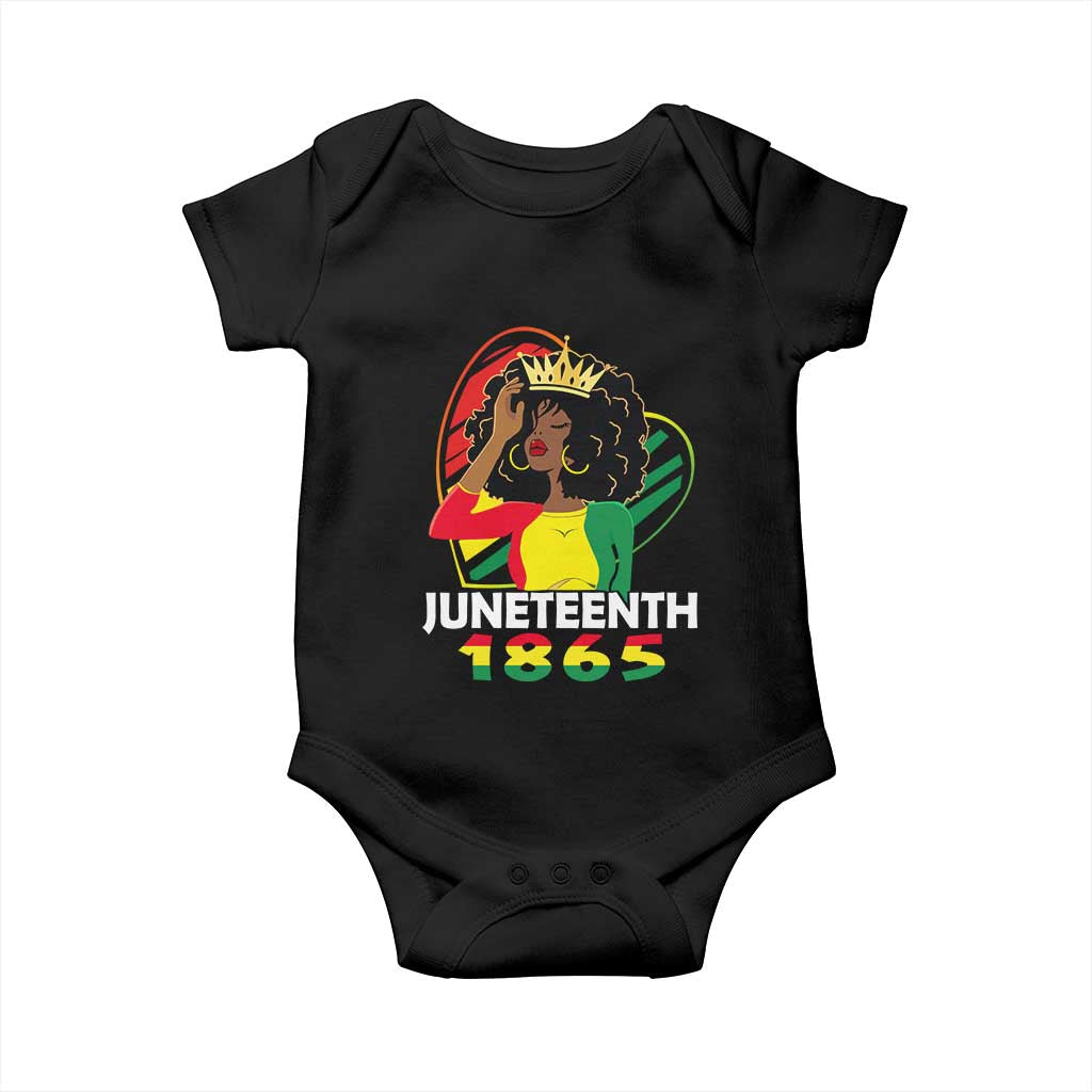 Queen Afro Baby Onesie Juneteenth 1865 TS01 Black Print Your Wear