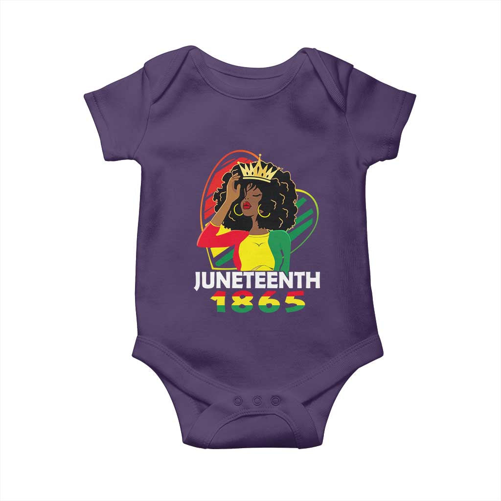 Queen Afro Baby Onesie Juneteenth 1865 TS01 Purple Print Your Wear
