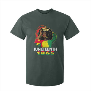 Queen Afro T Shirt For Kid Juneteenth 1865 TS01 Dark Forest Green Print Your Wear