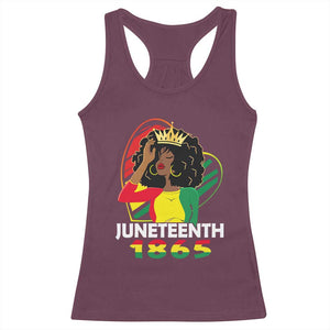 Queen Afro Racerback Tank Top Juneteenth 1865 TS01 Maroon Print Your Wear